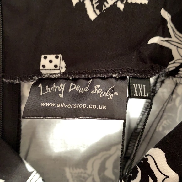Living Dead Souls Black Tank Roses Dice Stars Bird - Picture 4 of 7